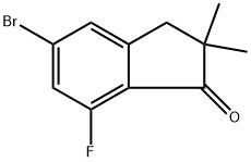 5-溴-7-氟-2,2-二甲基-2,3-二氢-1H-茚-1-酮 结构式