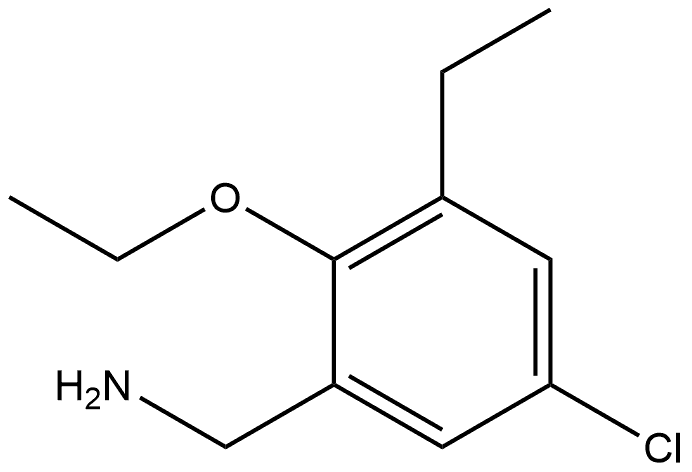 5-Chloro-2-ethoxy-3-ethylbenzenemethanamine 结构式