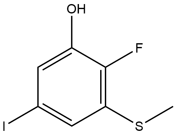 2-Fluoro-5-iodo-3-(methylthio)phenol 结构式