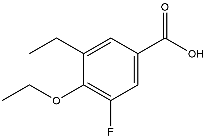 4-Ethoxy-3-ethyl-5-fluorobenzoic acid 结构式