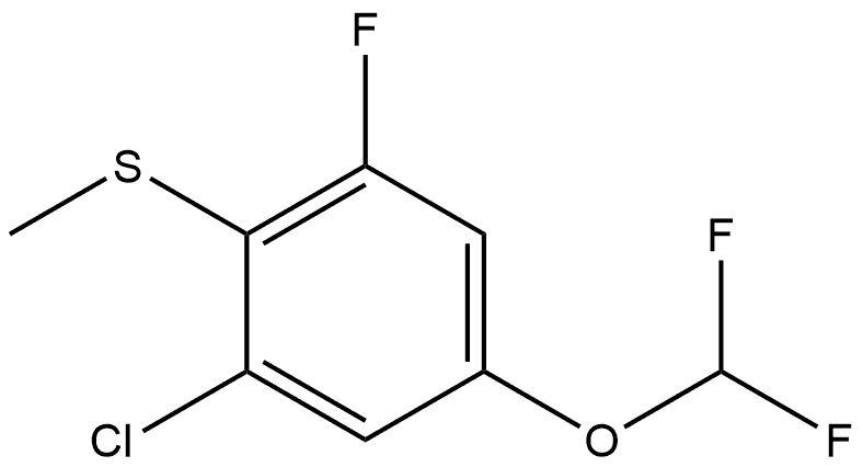 1-Chloro-5-(difluoromethoxy)-3-fluoro-2-(methylthio)benzene 结构式
