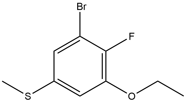 1-Bromo-3-ethoxy-2-fluoro-5-(methylthio)benzene 结构式