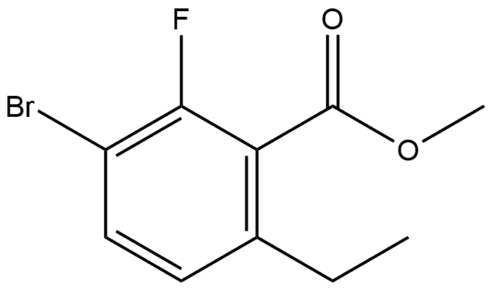 3-溴-6-乙基-2-氟苯甲酸甲酯 结构式