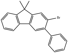 2-溴-9,9-二甲基-3-苯基-9H-芴 结构式