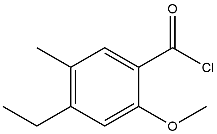 4-Ethyl-2-methoxy-5-methylbenzoyl chloride 结构式