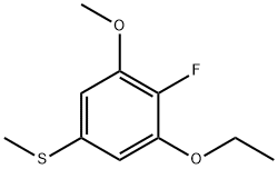 (3-ethoxy-4-fluoro-5-methoxyphenyl)(methyl)sulfane 结构式