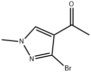 1-(3-溴-1-甲基-1H-吡唑-4-基)乙酮 结构式