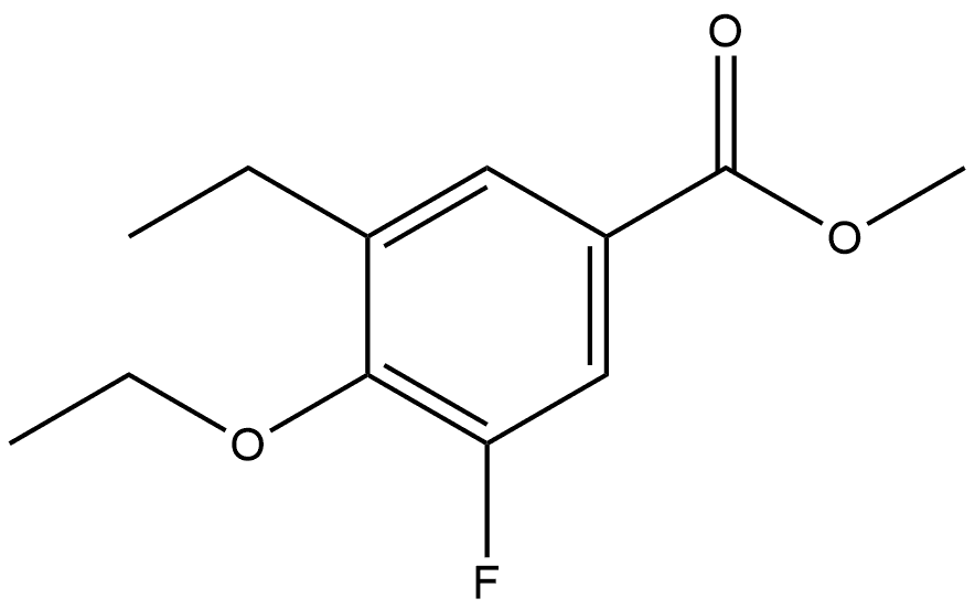 Methyl 4-ethoxy-3-ethyl-5-fluorobenzoate 结构式