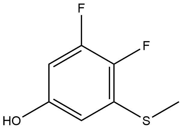 3,4-difluoro-5-(methylthio)phenol 结构式