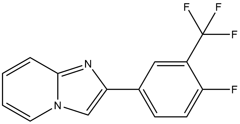 2-[4-氟-3-(三氟甲基)苯基]咪唑并[1,2-A]吡啶 结构式