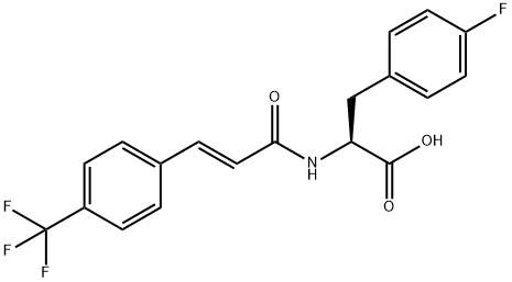 L-Phenylalanine, 4-fluoro-N-[(2E)-1-oxo-3-[4-(trifluoromethyl)phenyl]-2-propen-1-yl]- 结构式