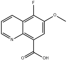 5-氟-6-甲氧基喹啉-8-羧酸 结构式
