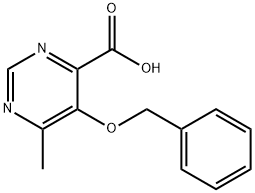 5-(苄氧基)-6-甲基嘧啶-4-羧酸 结构式