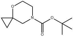 4-OXA-7-AZASPIRO[2.5]OCTANE-7-CARBOXYLIC ACID, 1,1-DIMETHYLETHYL ESTER 结构式