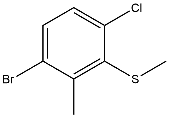 1-Bromo-4-chloro-2-methyl-3-(methylthio)benzene 结构式