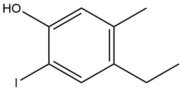 4-Ethyl-2-iodo-5-methylphenol 结构式
