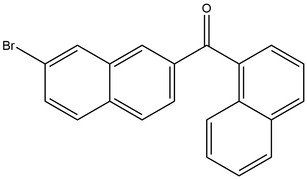 (6-bromonaphthalen-2-yl)(naphthalen-1-yl)methanone 结构式