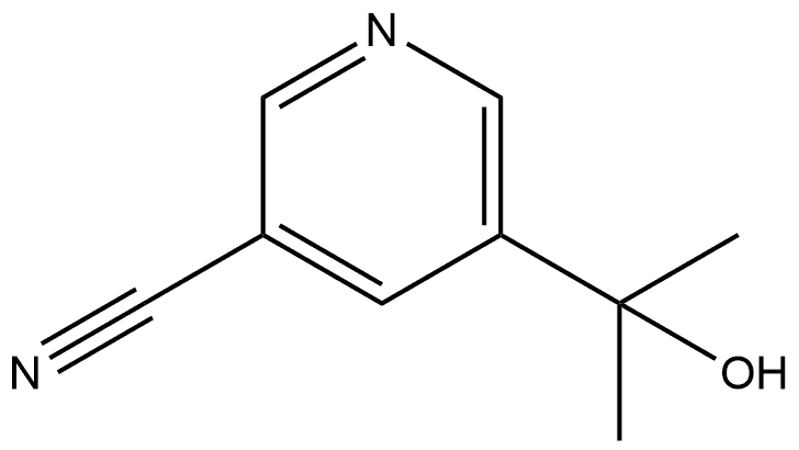 5-(2-羟基丙-2-基)烟腈 结构式