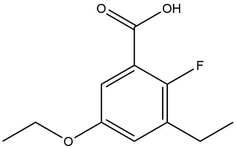 5-Ethoxy-3-ethyl-2-fluorobenzoic acid 结构式