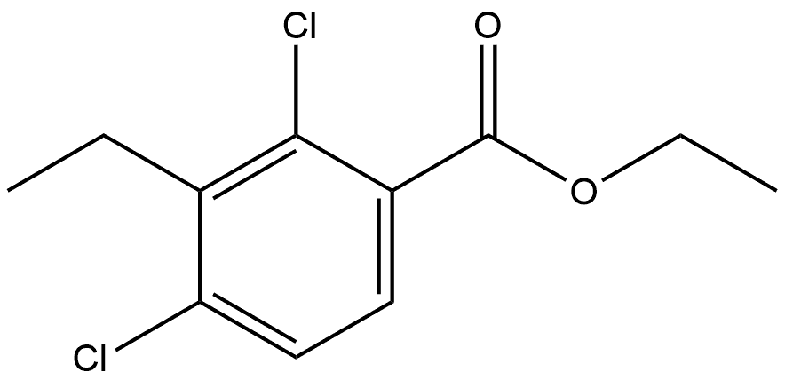 Ethyl 2,4-dichloro-3-ethylbenzoate 结构式