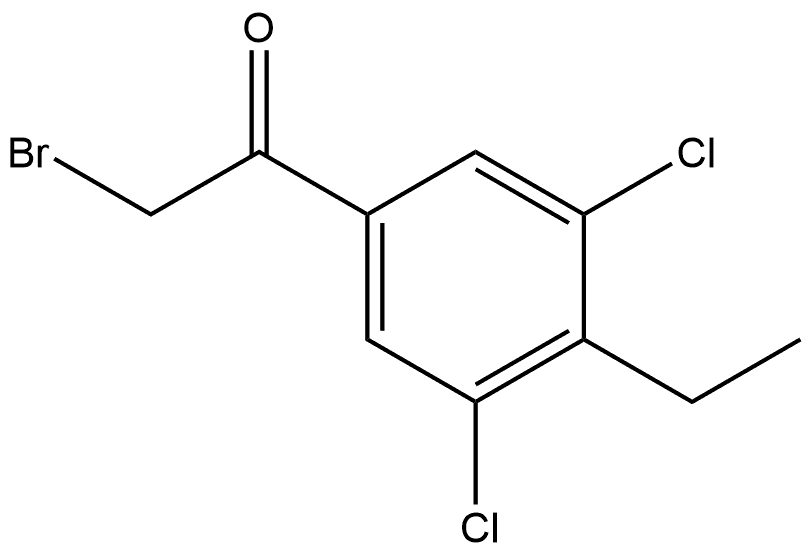 2-Bromo-1-(3,5-dichloro-4-ethylphenyl)ethanone 结构式