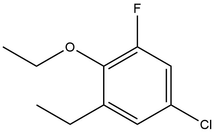 5-Chloro-2-ethoxy-1-ethyl-3-fluorobenzene 结构式