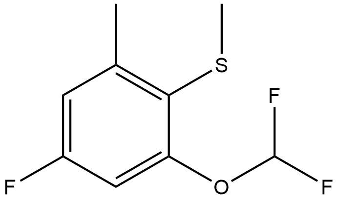 1-(Difluoromethoxy)-5-fluoro-3-methyl-2-(methylthio)benzene 结构式