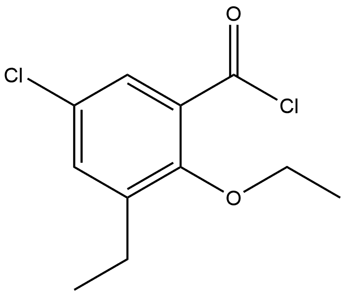 5-Chloro-2-ethoxy-3-ethylbenzoyl chloride 结构式