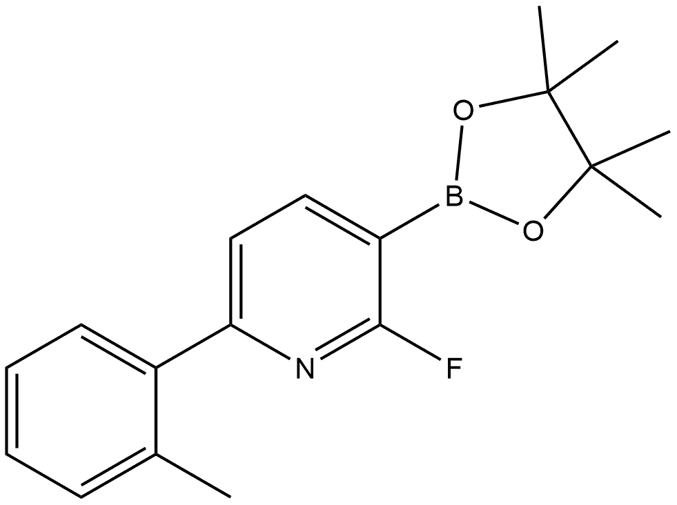 2-Fluoro-6-(2-methylphenyl)-3-(4,4,5,5-tetramethyl-1,3,2-dioxaborolan-2-yl)py... 结构式