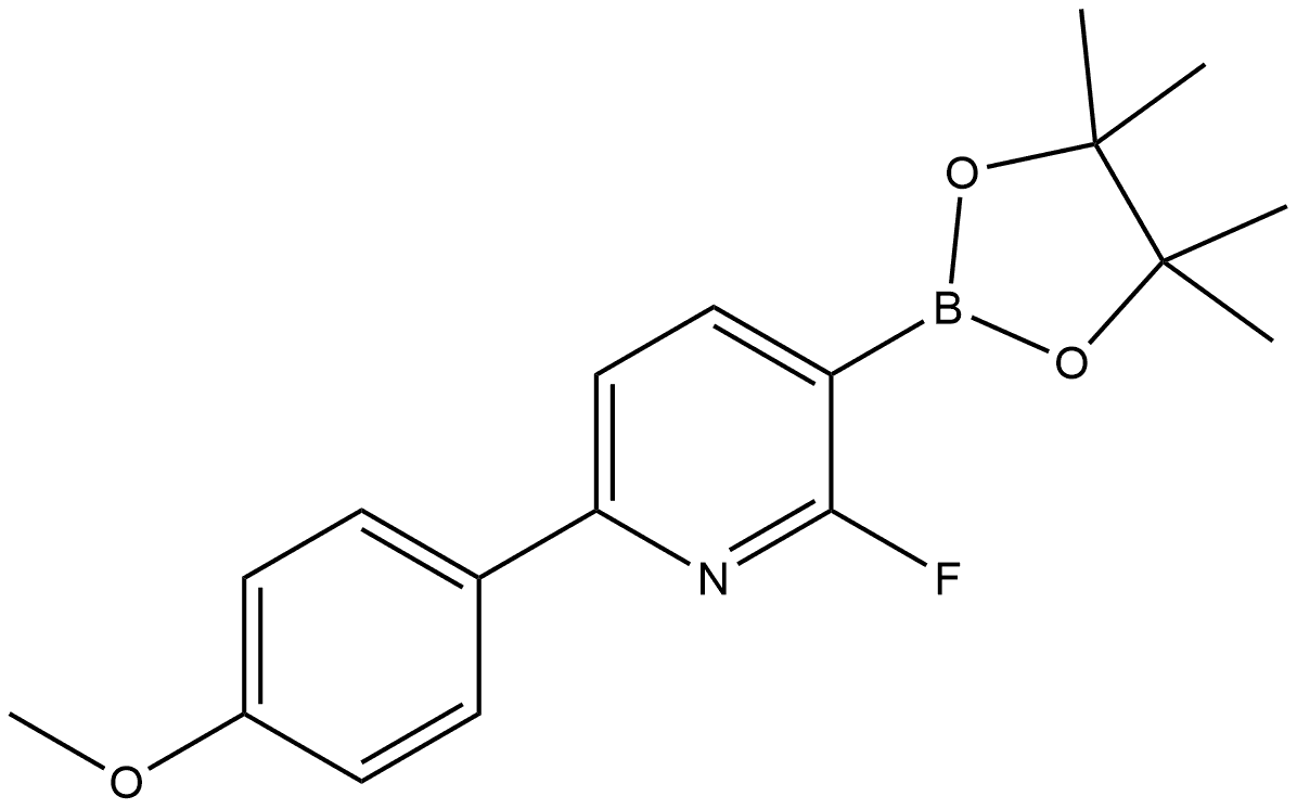2-Fluoro-6-(4-methoxyphenyl)-3-(4,4,5,5-tetramethyl-1,3,2-dioxaborolan-2-yl)p... 结构式