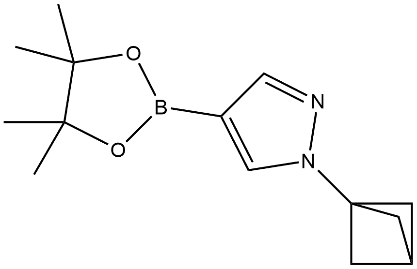 1-(双环[1.1.1]戊烷-1-基)-4-(4,4,5,5-四甲基-1,3,2-二氧硼杂环戊烷-2-基)-1H-吡唑 结构式