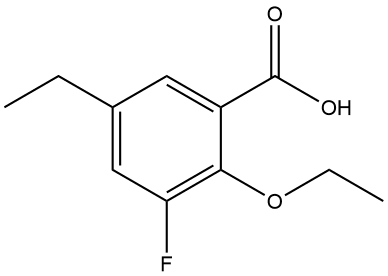 2-Ethoxy-5-ethyl-3-fluorobenzoic acid 结构式