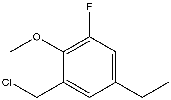 1-(Chloromethyl)-5-ethyl-3-fluoro-2-methoxybenzene 结构式