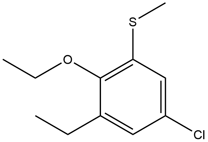 5-Chloro-2-ethoxy-1-ethyl-3-(methylthio)benzene 结构式