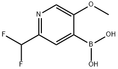 (2-(二氟甲基)-5-甲氧基吡啶-4-基)硼酸 结构式