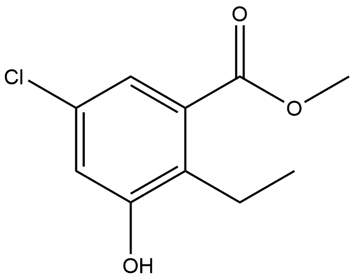 Methyl 5-chloro-2-ethyl-3-hydroxybenzoate 结构式