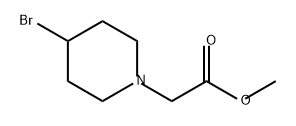 2-(4-溴哌啶-1-基)乙酸甲酯 结构式