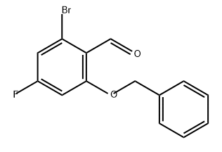 2-(苄氧基)-6-溴-4-氟苯甲醛 结构式