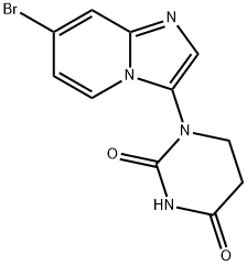 1-(7-溴代咪唑并[1,2-A]吡啶-3-基)二氢嘧啶-2,4(1H,3H)-二酮 结构式