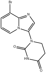 1-(8-溴代咪唑并[1,2-A]吡啶-3-基)二氢嘧啶-2,4(1H,3H)-二酮 结构式