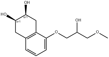 2,3-Naphthalenediol, 1,2,3,4-tetrahydro-5-(2-hydroxy-3-methoxypropoxy)-, (2R,3S)-rel- 结构式