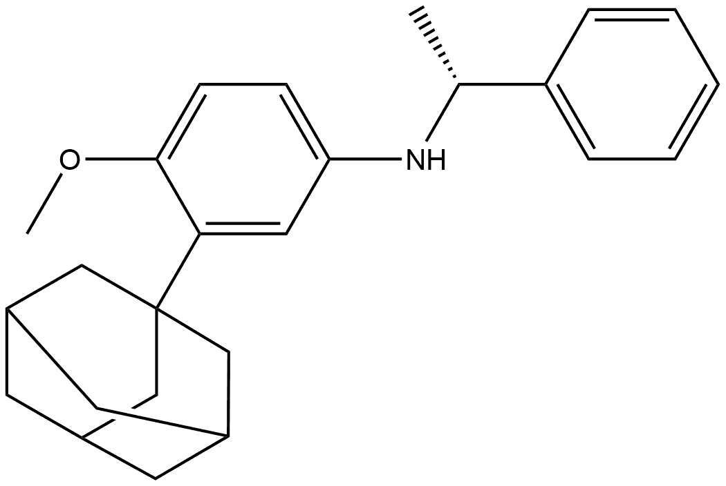 (αR)-N-(4-Methoxy-3-tricyclo[3.3.1.13,7]dec-1-ylphenyl)-α-methylbenzenemethanamine 结构式