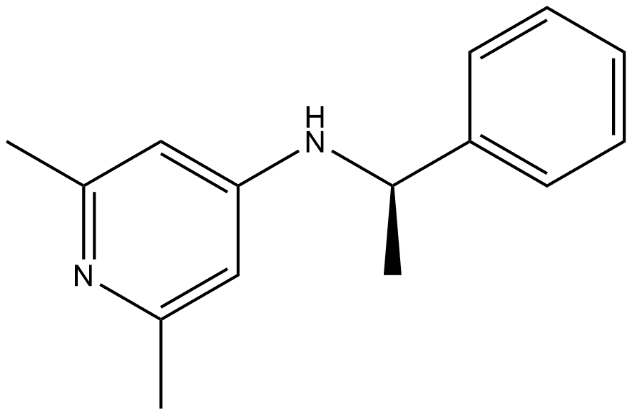 2,6-Dimethyl-N-[(1R)-1-phenylethyl]-4-pyridinamine 结构式