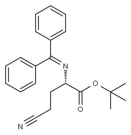 Butanoic acid, 4-cyano-2-[(diphenylmethylene)amino]-, 1,1-dimethylethyl ester, (2S)- 结构式