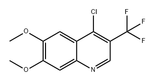 4-氯-6,7-二甲氧基-3-(三氟甲基)喹啉 结构式