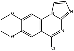 5-氯-7,8-二甲氧基咪唑并[1,2-A]喹唑啉 结构式