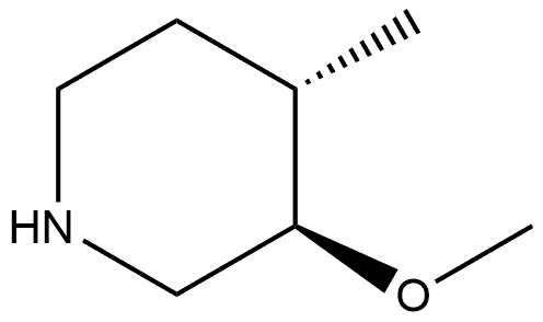 (3R,4S)-3-Methoxy-4-methylpiperidine 结构式