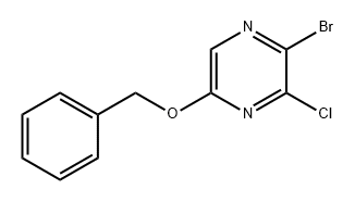 2-溴-3-氯-5-(苯甲氧基)吡嗪 结构式