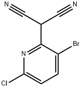 2-(3-溴-6-氯-2-吡啶基)丙二腈 结构式