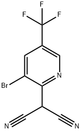 2-[3-溴-5-(三氟甲基)-2-吡啶基]丙二腈 结构式